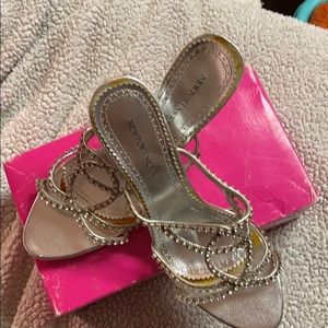 Newport News Slip On Rhinestone Sandals